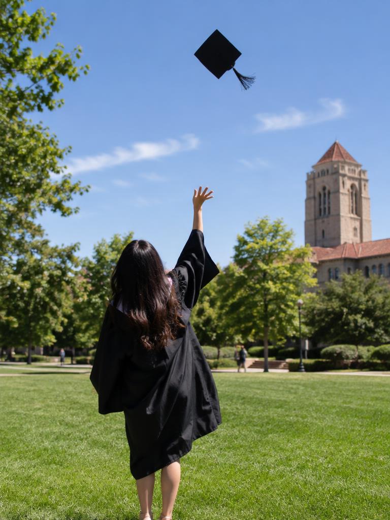 Cap toss on the lawn