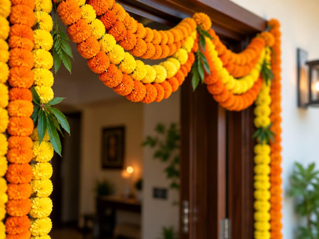 Marigolds over the front door